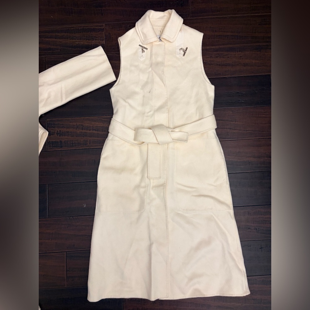 Cashmere Cape Trench Coat Convertible Paletot Size Small - Picture 11 of 16